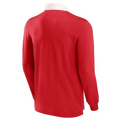 Men's Fanatics Branded Red Toronto FC Forever Casuals Long Sleeve Striker Polo