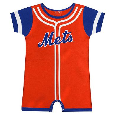 Infant Fanatics Branded Orange New York Mets Fast Pitch Romper
