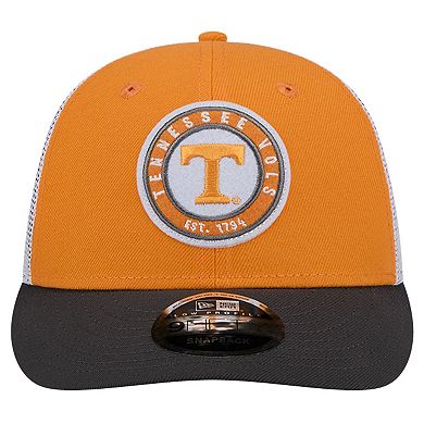 Men's New Era Tennessee Orange Tennessee Volunteers Throwback Circle Patch 9FIFTY Trucker Snapback Hat