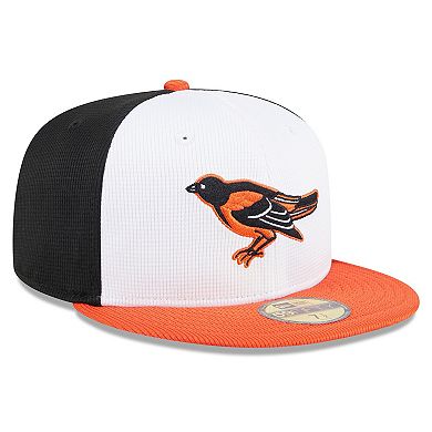 Men's New Era White Baltimore Orioles 2024 Batting Practice 59FIFTY Fitted Hat