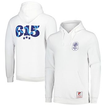 Men's Mitchell & Ness White Nashville SC 615 Pullover Hoodie
