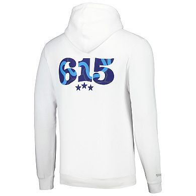 Men's Mitchell & Ness White Nashville SC 615 Pullover Hoodie