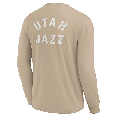 Unisex Fanatics Signature Khaki Utah Jazz Elements Super Soft Long Sleeve T-Shirt