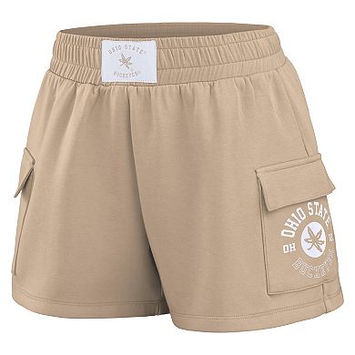 Women's WEAR by Erin Andrews Tan Ohio State Buckeyes Neutral Shorts