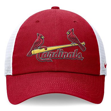 Men's Nike Red St. Louis Cardinals Evergreen Wordmark Trucker Adjustable Hat