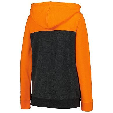 Women's New Era Orange Cincinnati Bengals Color-Block Full-Zip Hoodie