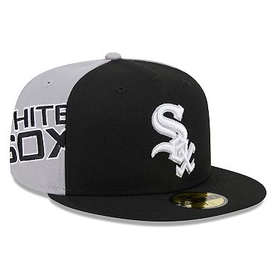 Men's New Era Black/Gray Chicago White Sox Gameday Sideswipe 59FIFTY Fitted Hat