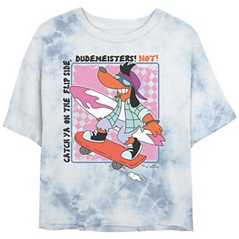 Juniors' The Simpsons Santa's Little Helper Skater Cropped Graphic Tee