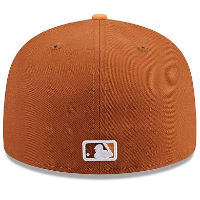 Men's New Era Brown/Orange Cincinnati Reds Spring Color Basic Two-Tone 59FIFTY Fitted Hat