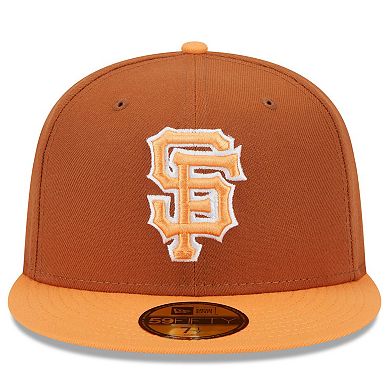 Men's New Era Brown/Orange San Francisco Giants Spring Color Basic Two-Tone 59FIFTY Fitted Hat