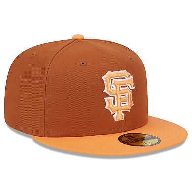 Men's New Era Brown/Orange San Francisco Giants Spring Color Basic Two-Tone 59FIFTY Fitted Hat