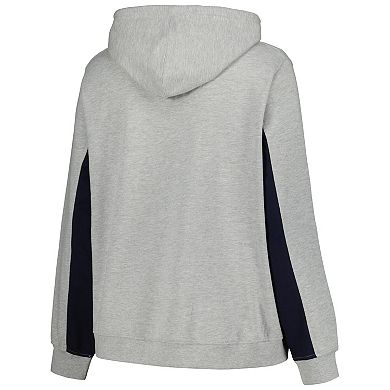 Women's Profile Heather Gray Milwaukee Brewers Plus Size Pullover Jersey Hoodie