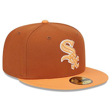 Men's New Era Brown/Orange Chicago White Sox Spring Color Basic Two-Tone 59FIFTY Fitted Hat