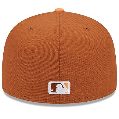 Men's New Era Brown/Orange Chicago White Sox Spring Color Basic Two-Tone 59FIFTY Fitted Hat