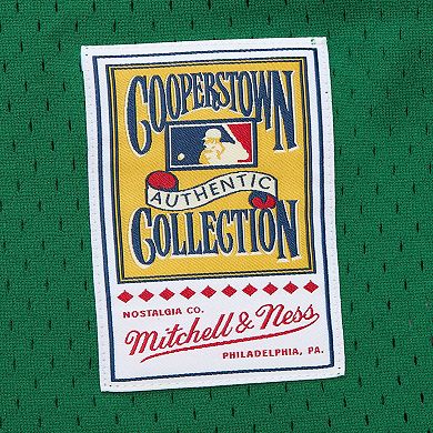 Men's Mitchell & Ness David Ortiz Kelly Green Boston Red Sox Cooperstown Collection Mesh Batting Practice Jersey