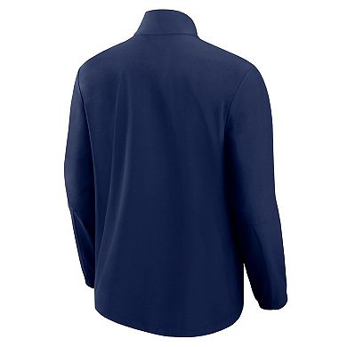 Men's Fanatics Signature Navy Dallas Cowboys Front Office Woven Quarter-Zip Jacket