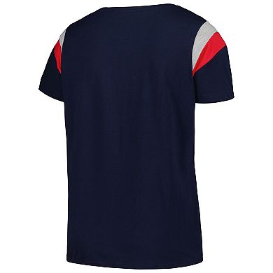 Women's Profile Navy Atlanta Braves Plus Size Scoop Neck T-Shirt