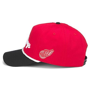Men's American Needle Red/Black Detroit Red Wings Roscoe Washed Twill Adjustable Hat