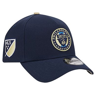 Men's New Era Navy Philadelphia Union 2024 Kick Off Collection 9FORTY A-Frame Adjustable Hat