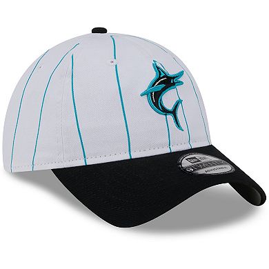 Men's New Era White Miami Marlins 2024 Batting Practice 9TWENTY Adjustable Hat