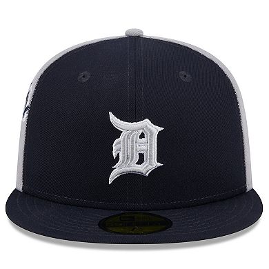 Men's New Era Navy/Gray Detroit Tigers Gameday Sideswipe 59FIFTY Fitted Hat