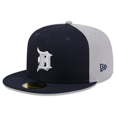 Men's New Era Navy/Gray Detroit Tigers Gameday Sideswipe 59FIFTY Fitted Hat