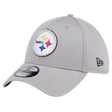 Men's New Era Gray Pittsburgh Steelers Active 39THIRTY Flex Hat
