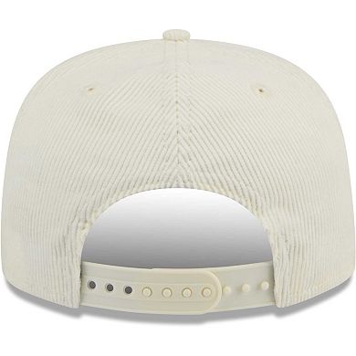 Men's New Era Cream Las Vegas Raiders Throwback Corduroy Golfer Snapback Hat