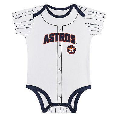 Newborn & Infant Gray/White Houston Astros Two-Pack Play Ball Bodysuit Set