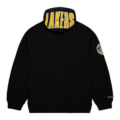 Men's Mitchell & Ness Black Los Angeles Lakers  Team OG 2.0 Vintage Logo Fleece Pullover Hoodie