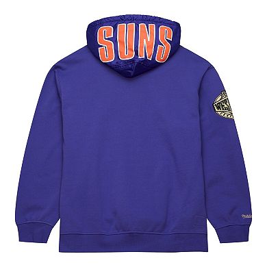 Men's Mitchell & Ness Purple Phoenix Suns Team OG 2.0 Vintage Logo Fleece Pullover Hoodie