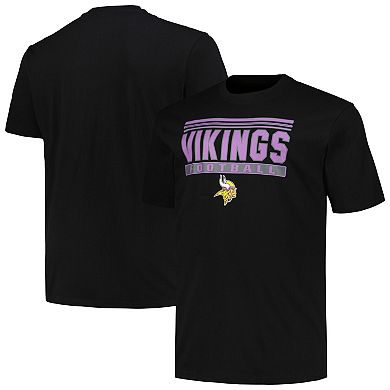 Men's Fanatics Branded Black Minnesota Vikings Big & Tall Pop T-Shirt