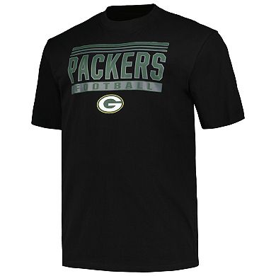 Men's Fanatics Branded Black Green Bay Packers Big & Tall Pop T-Shirt