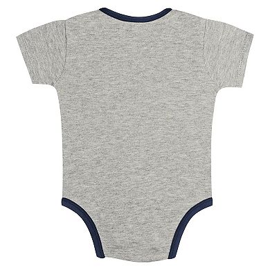 Newborn & Infant Gray/White Atlanta Braves Two-Pack Play Ball Bodysuit Set