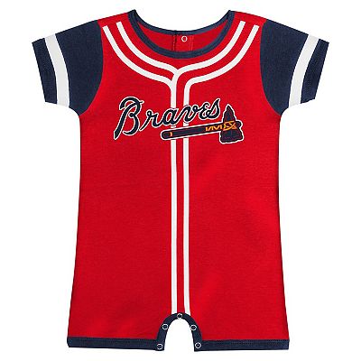 Newborn Infant Fanatics Red Atlanta Braves Fast Pitch Romper
