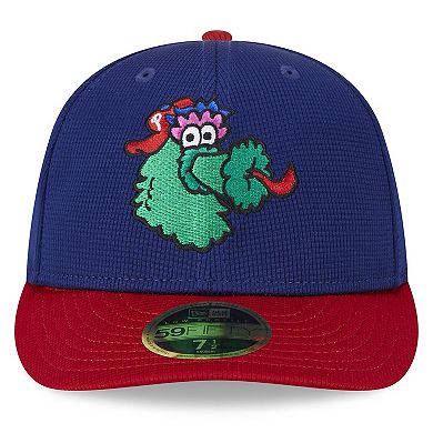 Men's New Era Navy Philadelphia Phillies 2024 Batting Practice Low Profile 59FIFTY Fitted Hat