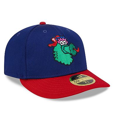 Men's New Era Navy Philadelphia Phillies 2024 Batting Practice Low Profile 59FIFTY Fitted Hat