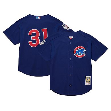 Men's Mitchell & Ness Greg Maddux Royal Chicago Cubs Cooperstown Collection 2005 Batting Practice Jersey