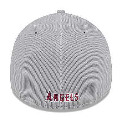 Men's New Era Gray Los Angeles Angels Active Pivot 39THIRTY Flex Hat