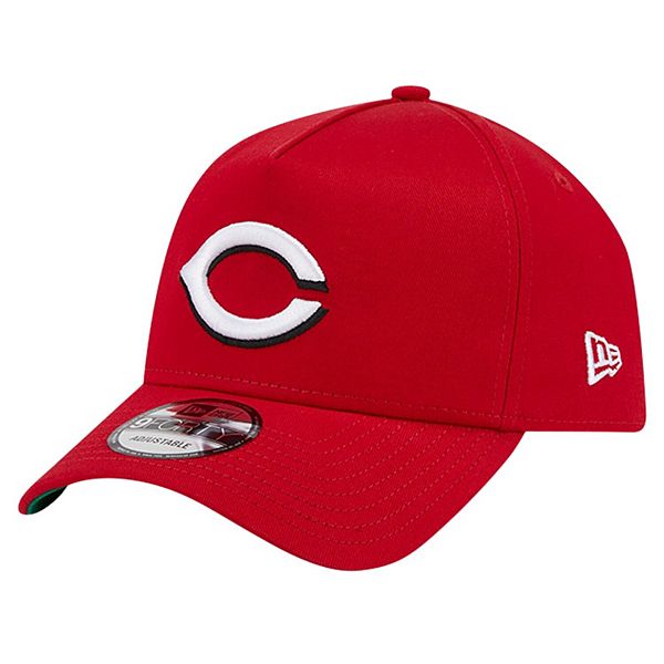 Men's New Era Red Cincinnati Reds Team Color A-Frame 9FORTY Adjustable Hat