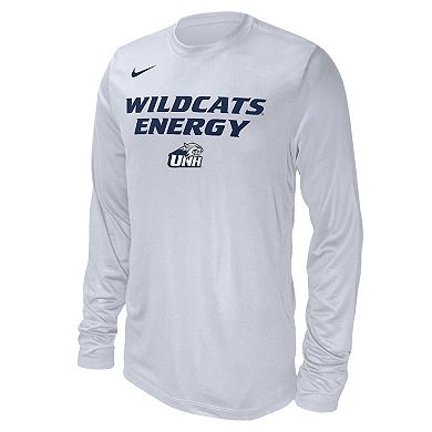 Unisex Nike  White New Hampshire Wildcats 2024 On-Court Bench Long Sleeve T-Shirt