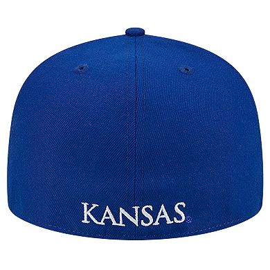 Men's New Era Royal  Kansas Jayhawks Throwback 59FIFTY Fitted Hat