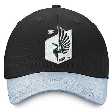 Women's Fanatics Branded Black/Light Blue Minnesota United FC Iconic Adjustable Hat