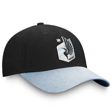 Women's Fanatics Branded Black/Light Blue Minnesota United FC Iconic Adjustable Hat
