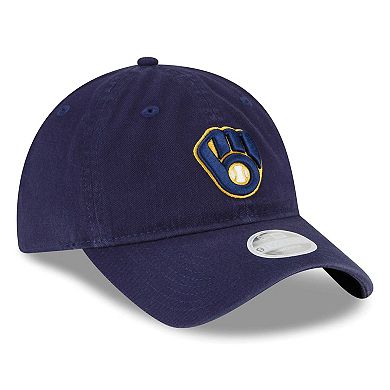 Women's New Era Navy Milwaukee Brewers Team Logo Core Classic 9TWENTY ...