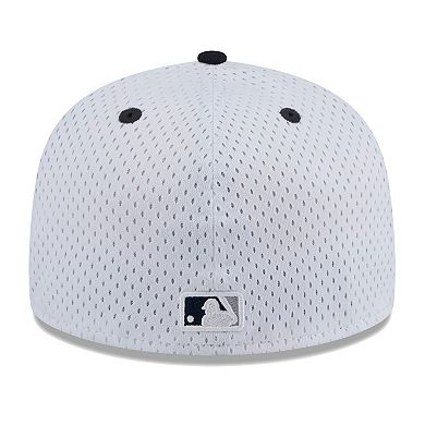 Men's New Era White Seattle Mariners Throwback Mesh 59FIFTY Fitted Hat