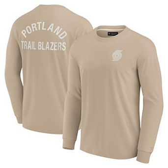 Unisex Fanatics Signature Khaki Portland Trail Blazers Elements Super Soft Long Sleeve T-Shirt