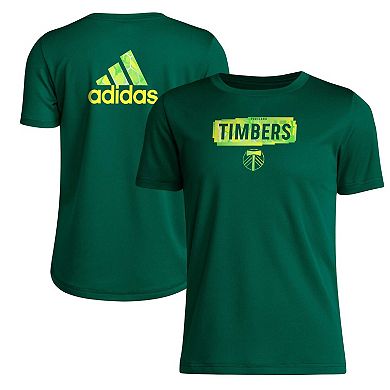 Youth adidas Green Portland Timbers Local Pop T-Shirt