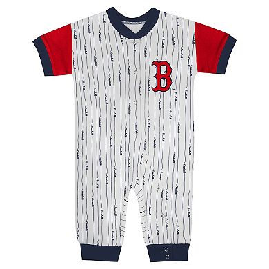 Newborn & Infant Fanatics Branded White Boston Red Sox Logo Best Series Full-Snap Jumper