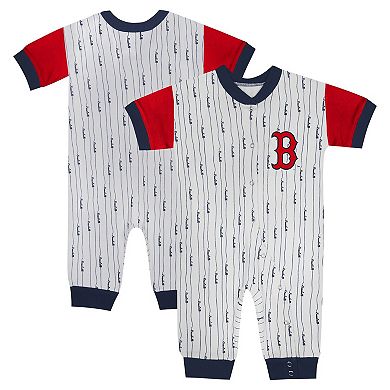 Newborn & Infant Fanatics Branded White Boston Red Sox Logo Best Series Full-Snap Jumper